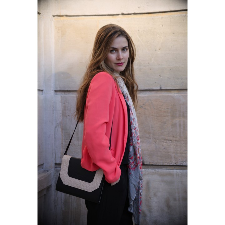 Messenger bag - Black and off-white
