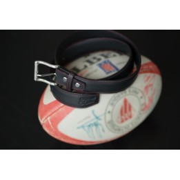 Ceinture Noire piquée rouge