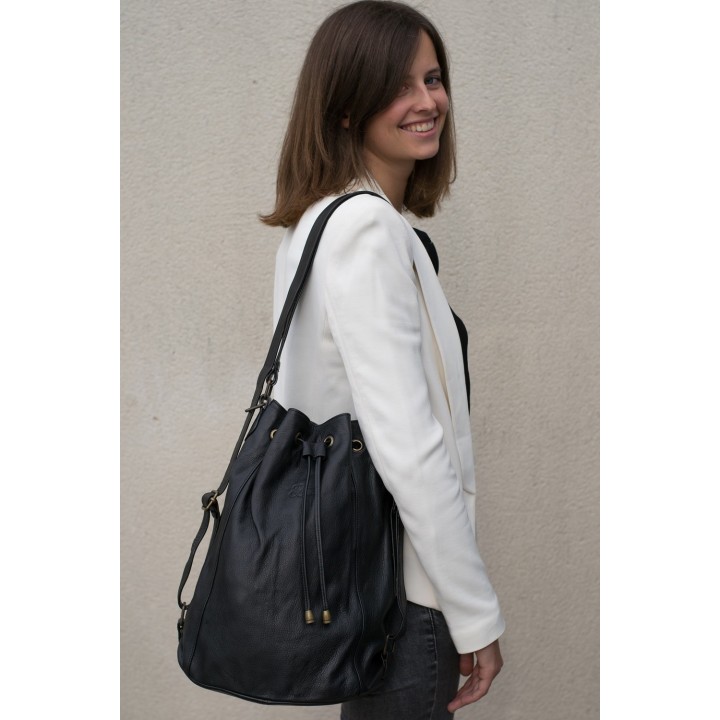 Charlotte - Black leather