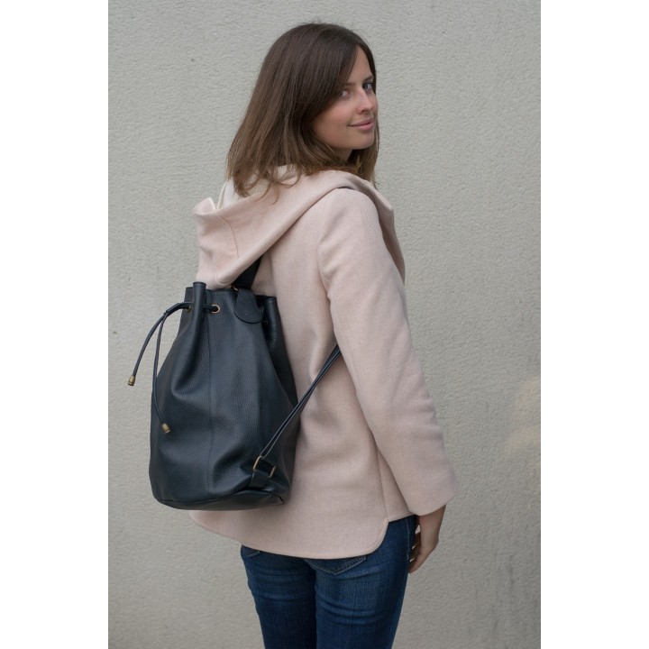Victoire - Cuir bleu marine
