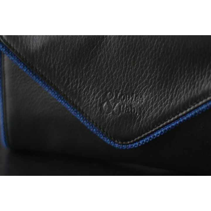 Wallet - Midnight blue piping