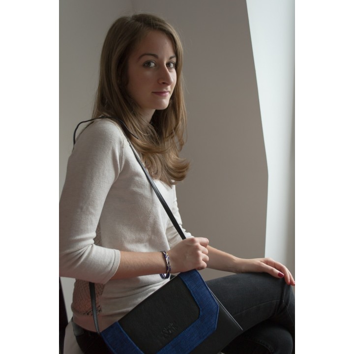 Messenger bag - Black and midnight blue