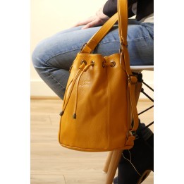 Elise PM - Cuir jaune moutarde