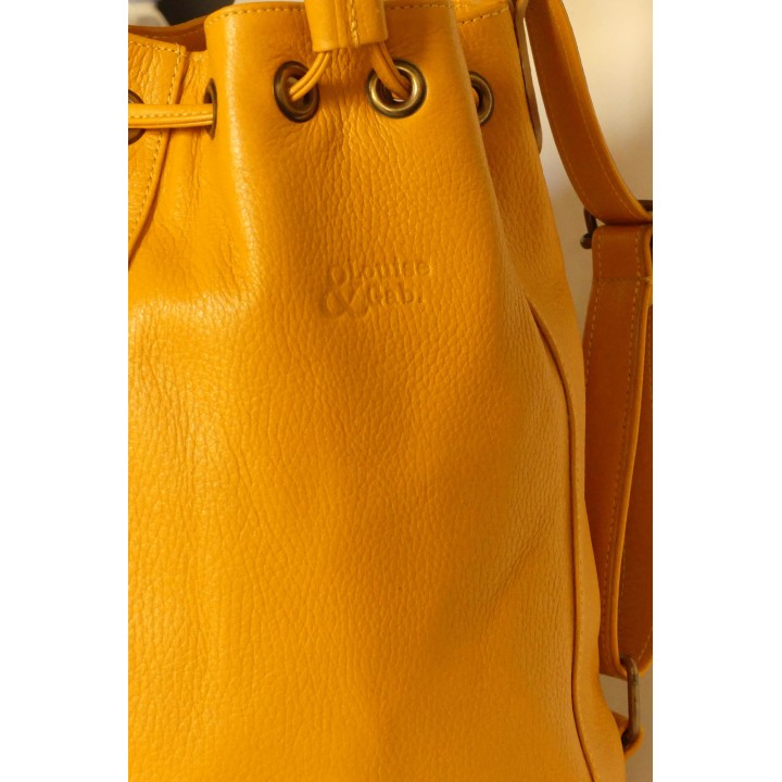Elise Small - Mustard yellow leather