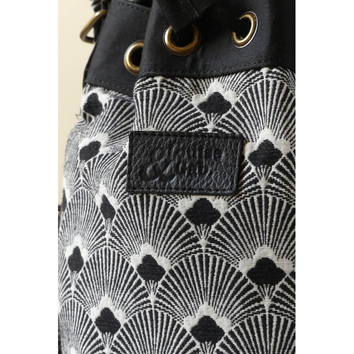Chloé - Tissu géométrique noir et blanc